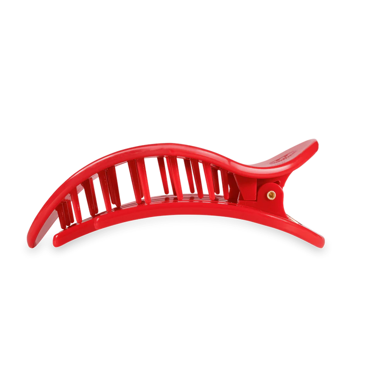 Teleties Queen of Hearts Flat Hair Clip- Red