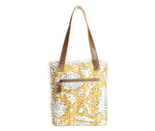 Myra Bag Golden Prairie Leaf Mini Tote Bag