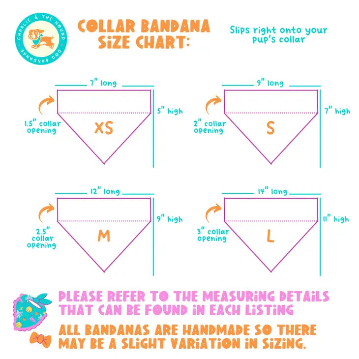 BBQ- Reversible Dog Collar Bandana