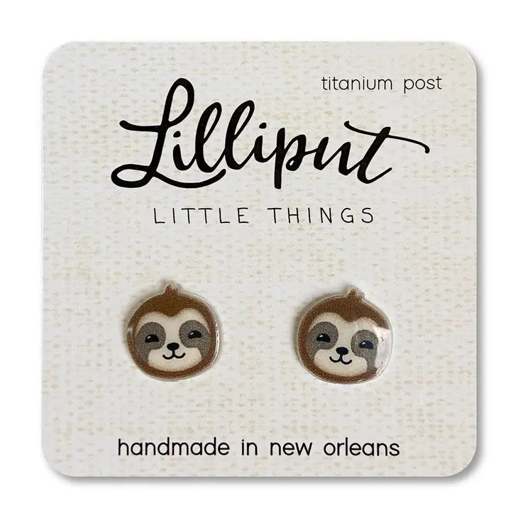 Sloth Post Earrings