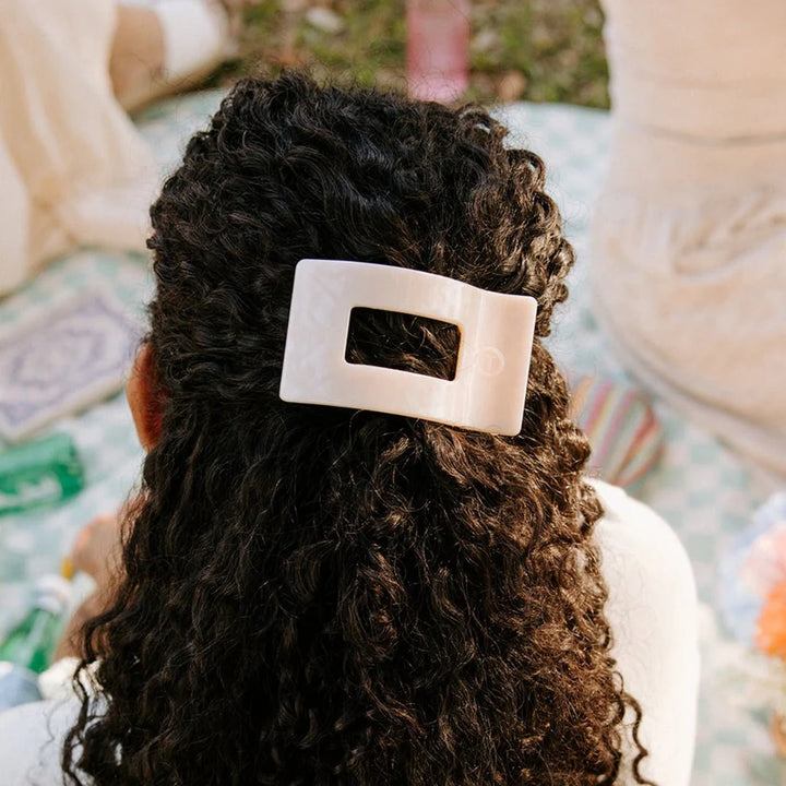 Teleties Flat Rectangle Hair Clip- Soft Surf