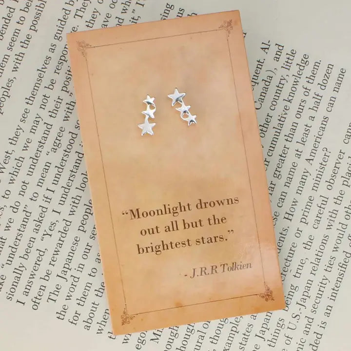 Literary Quotes- Star Post Earrings