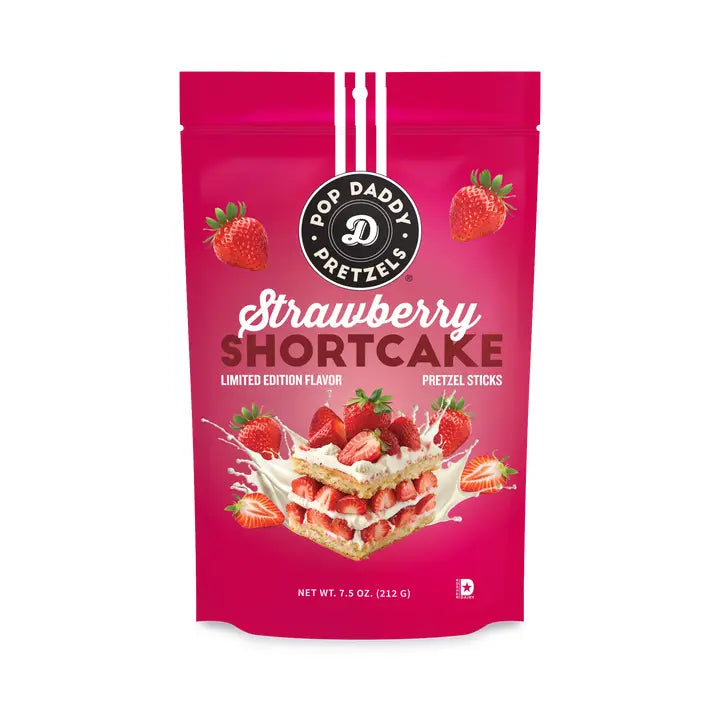 Pop Daddy Berry Delicious Strawberry Shortcake Pretzels