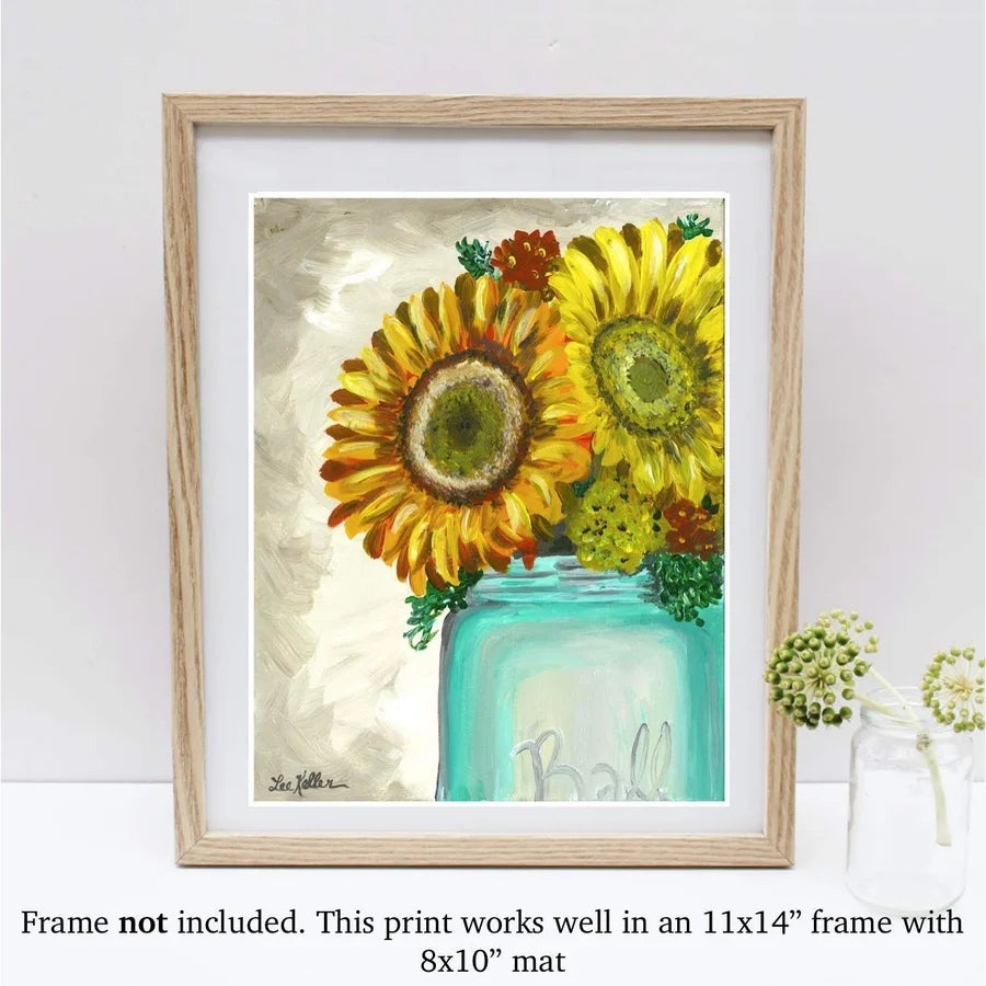 Farmhouse Art Print Sunflower