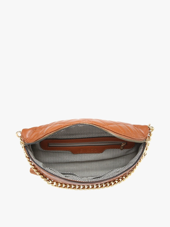 Sylvie Vegan Leather Belt Bag in Black