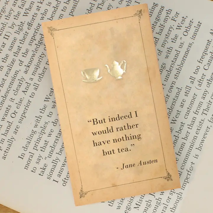 Literary Quotes- Tea Post Earrings