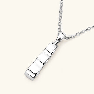 Three Stone Moissanite Charm Necklace