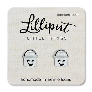 Halloween Ghost Bucket Post Earrings
