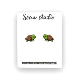 turtle stud earrings