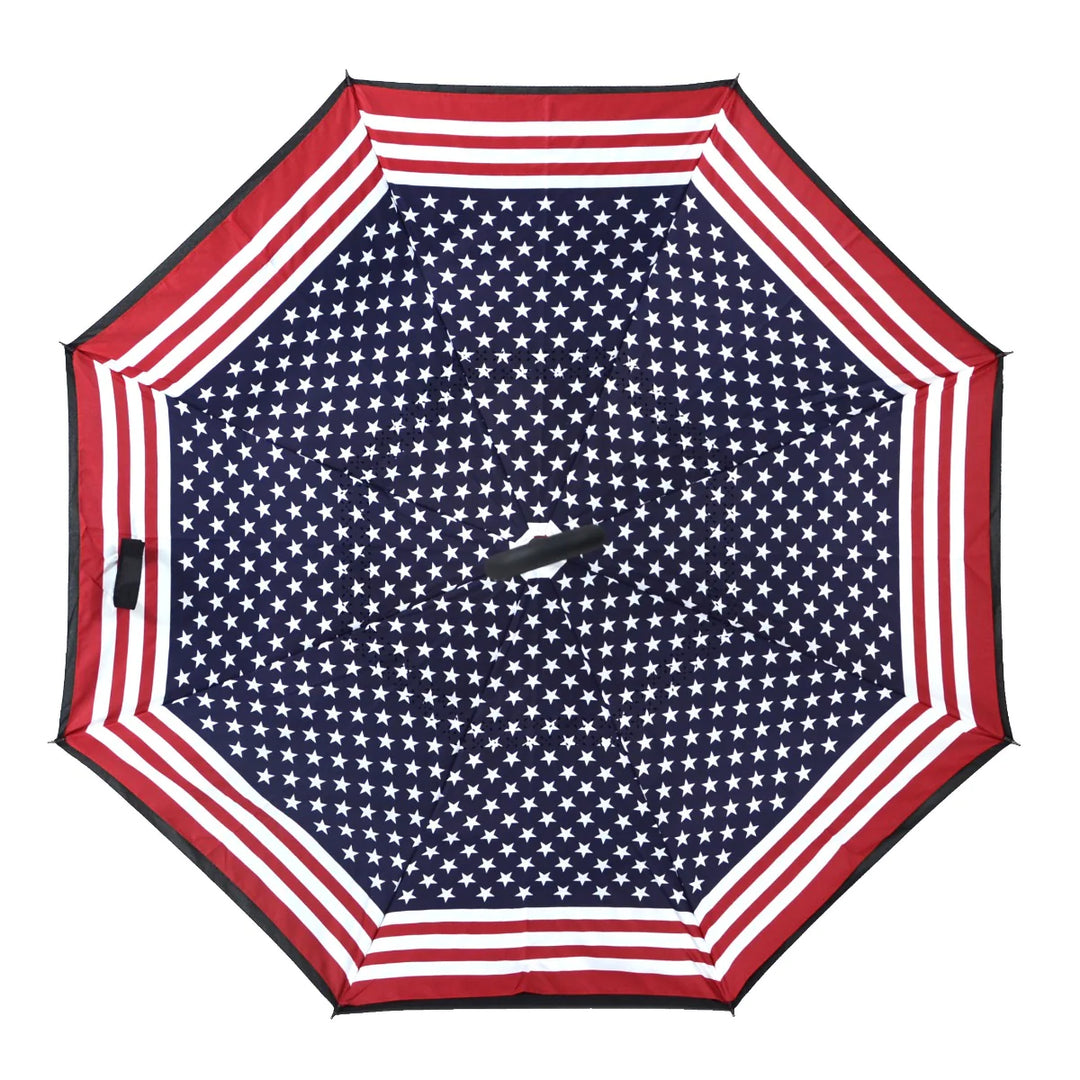 Topsy Turvy Umbrella in Flag Pattern
