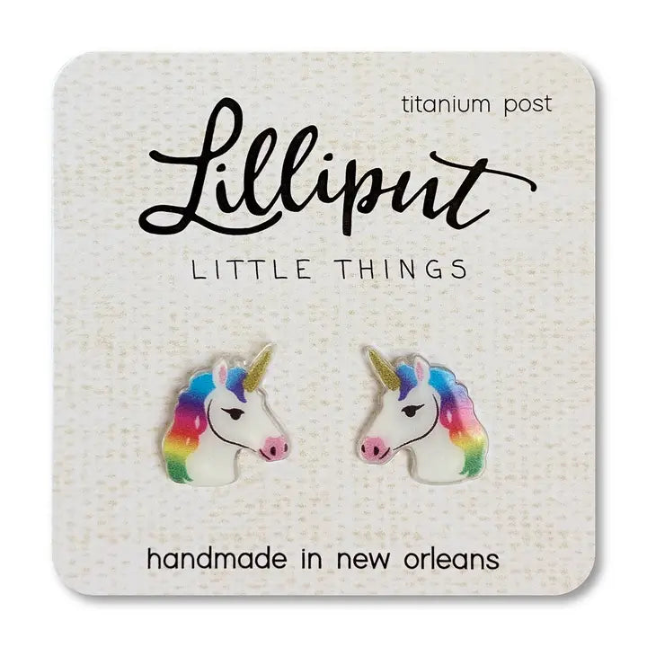 Unicorn Post Earrings