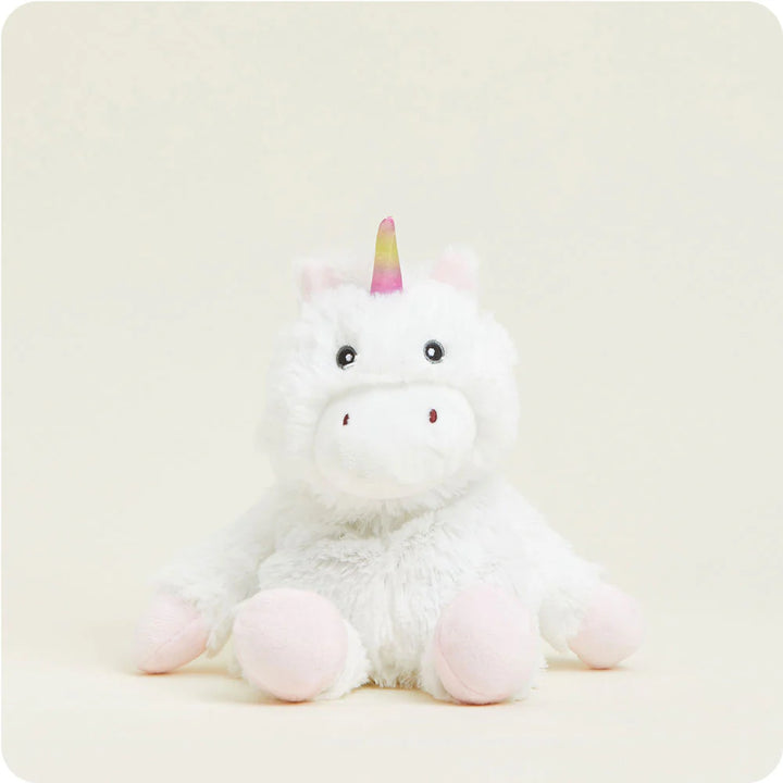 White Unicorn- Junior Warmies Plush