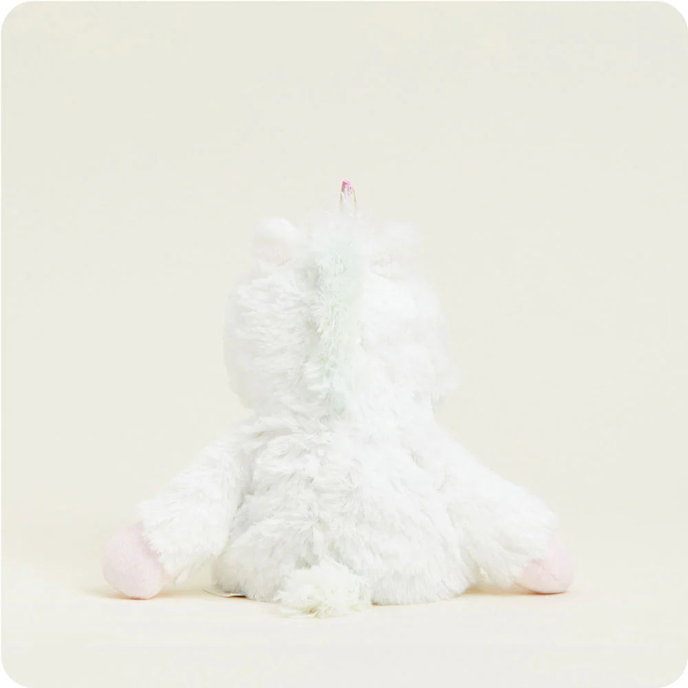 White Unicorn- Junior Warmies Plush