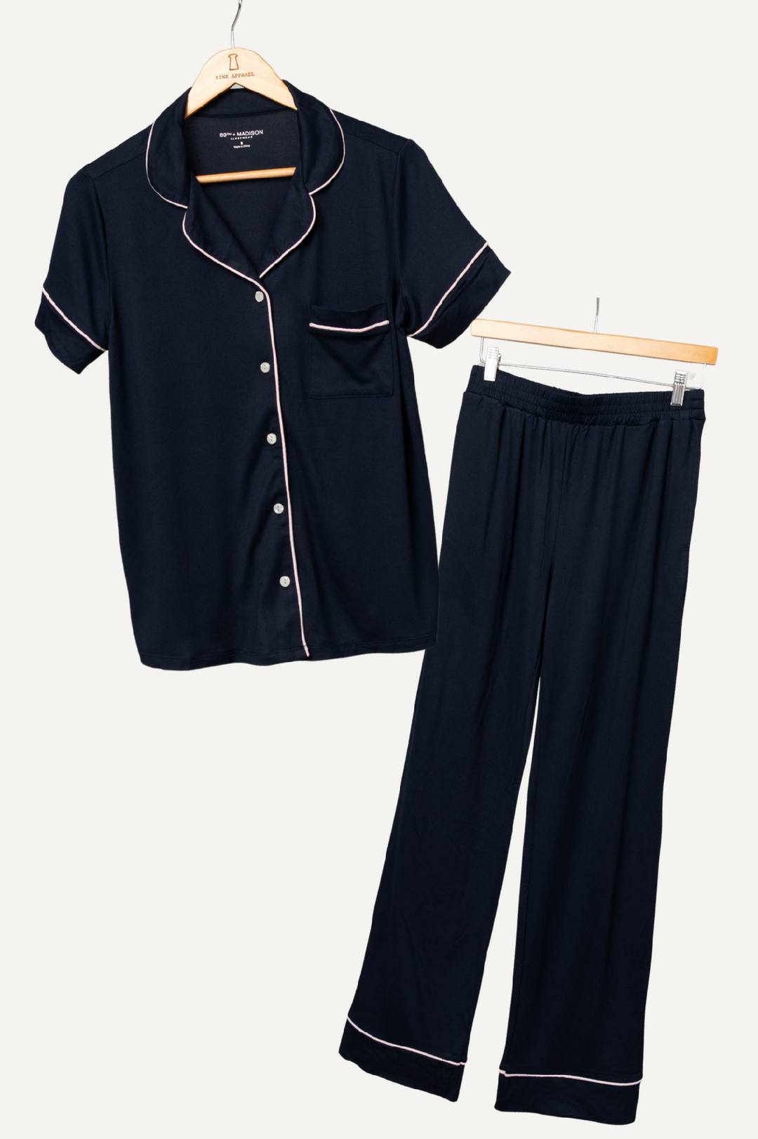 Soft Jersey Button Front Top and Pant PJ Set